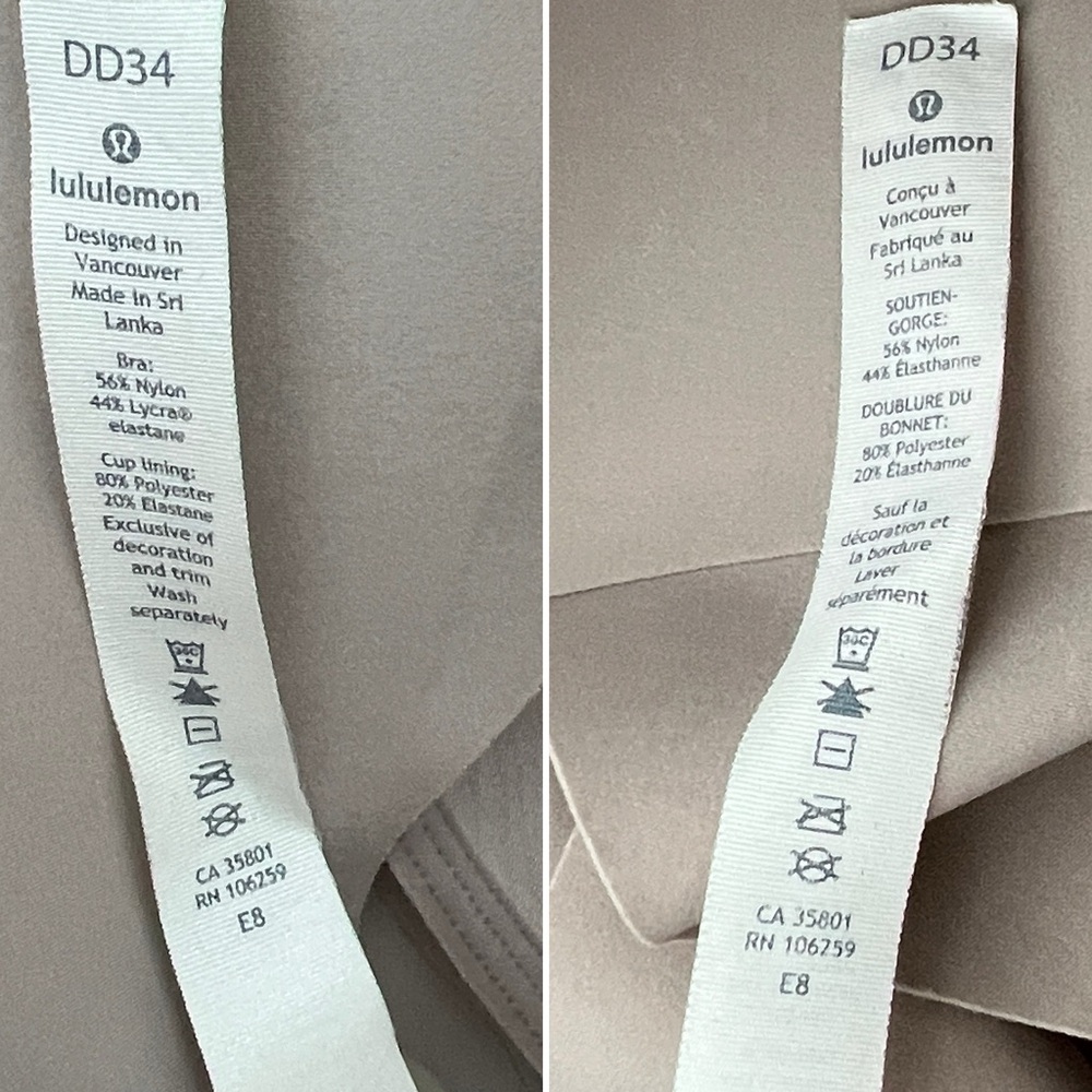 🫶34DD Like New Barely Beige Enlite Bra by Lululemon in Taupe/Cream/Greyish 34E - Picture 11 of 17